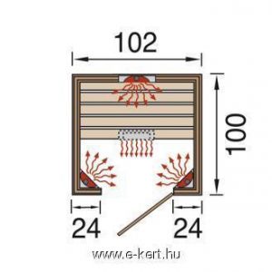 Vital Infra szaunánk alaprajza