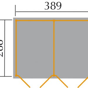 Einfaches CMYK Szerszámtároló faház alaprajza Weka 607