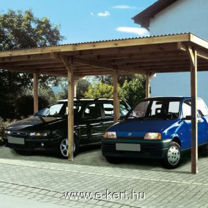 Nyitott garázs két autó részére