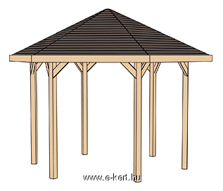 Hatszögletű kerti pavilon Nancy 3méretben - 9. kép