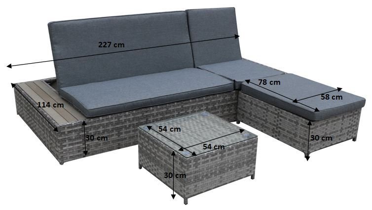 Rattan napozóágy Diabolico - 4. kép