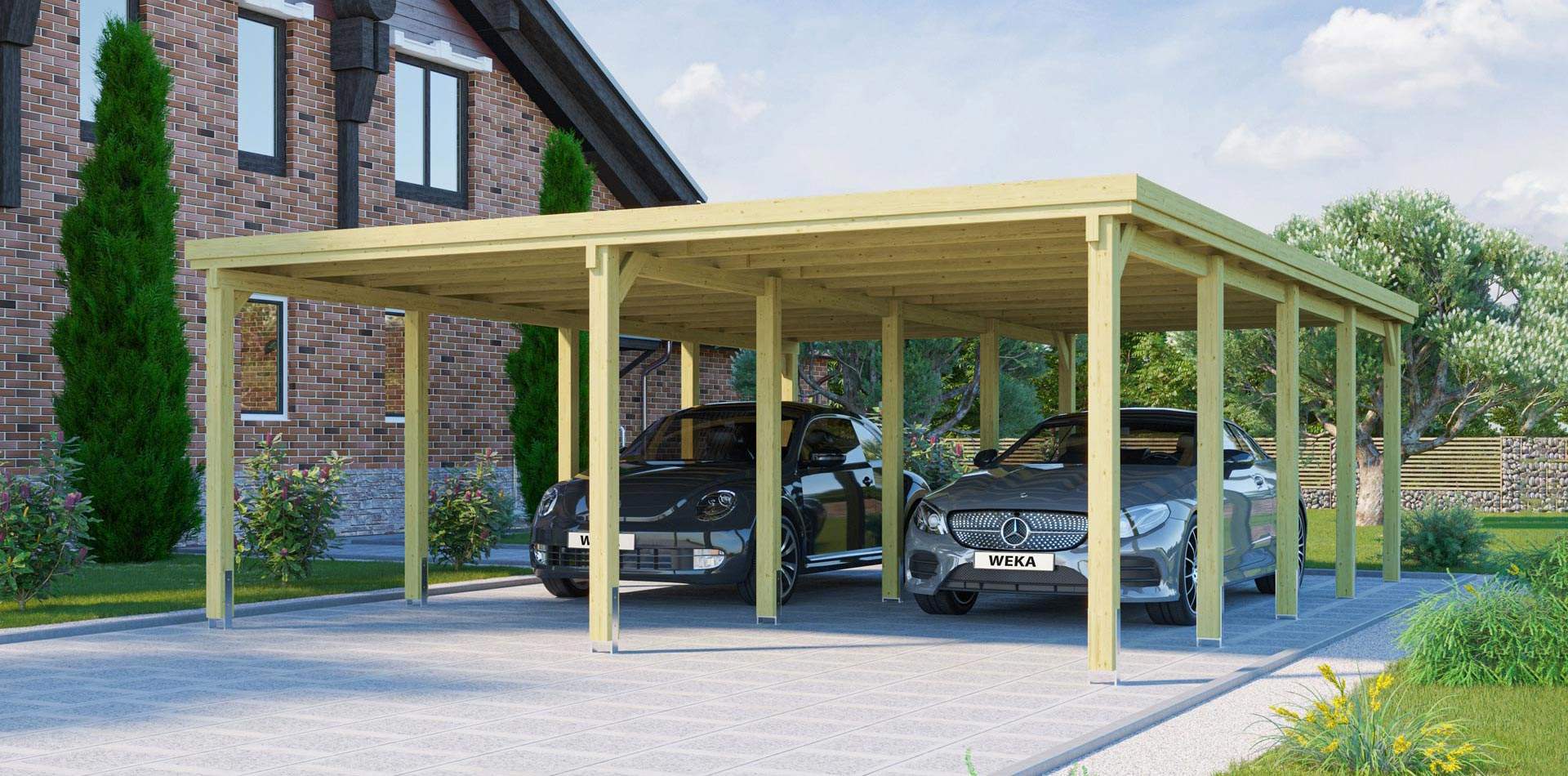 Nyitott garázs Weka Carport 618