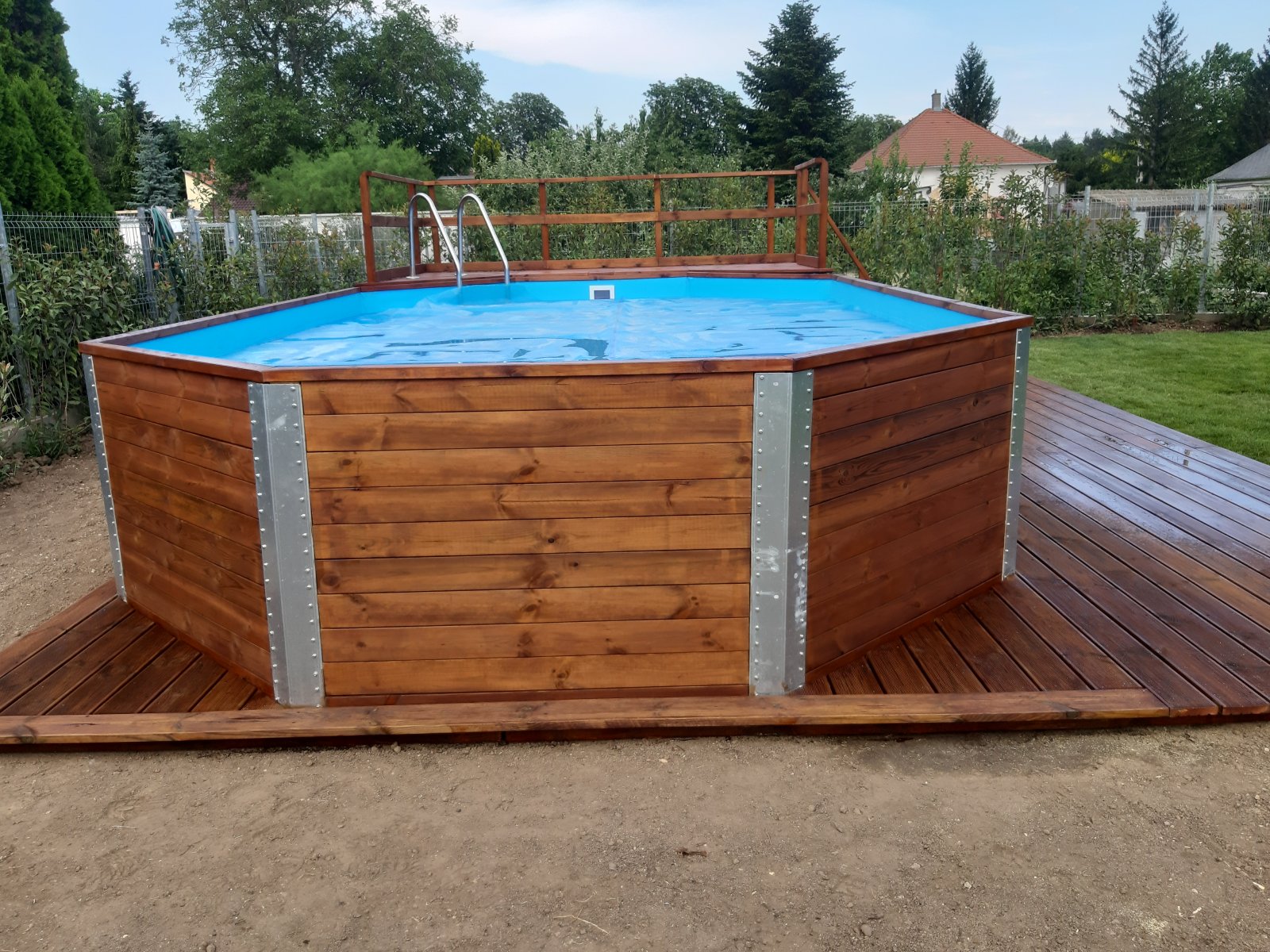 Medence felszín feletti Málta Weka pool - 15. kép