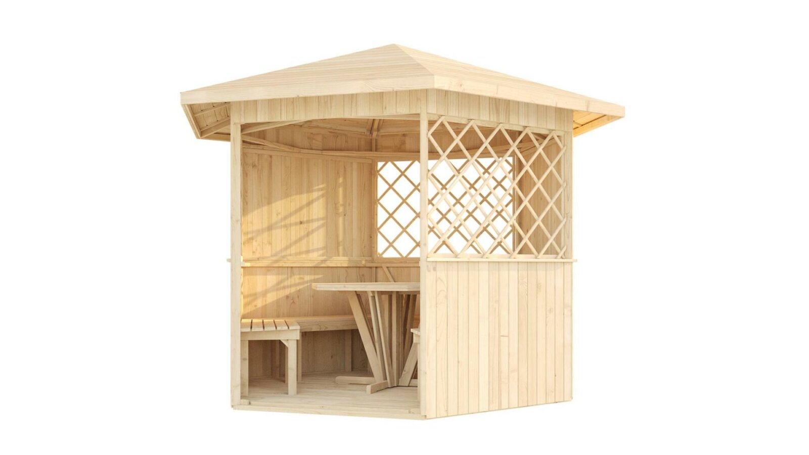 Hatszügletű pavilon Weka 233