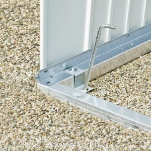 Biohort kerti tároló talajhoz rögzítése Prémium fém kerti tárolók építése. Biohort fém szerszámos ház