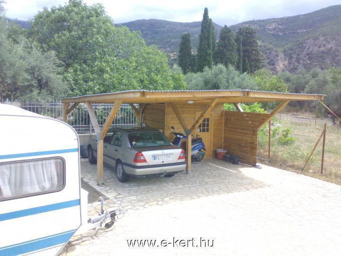 Y-Carport építés oldalfallal