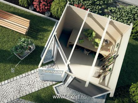Szerszámtároló faház lapostetős Weka229 - 2. kép