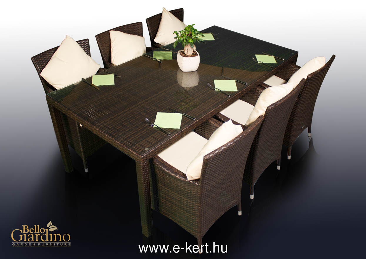 Rattan kerti bútor fotelekkel
