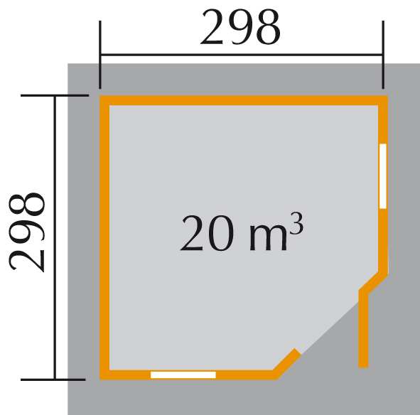 Ötszögletű faház alaprajz 149.3030.00.00