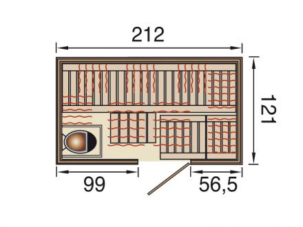 Kombi szauna exkluzív 547 - 4. kép