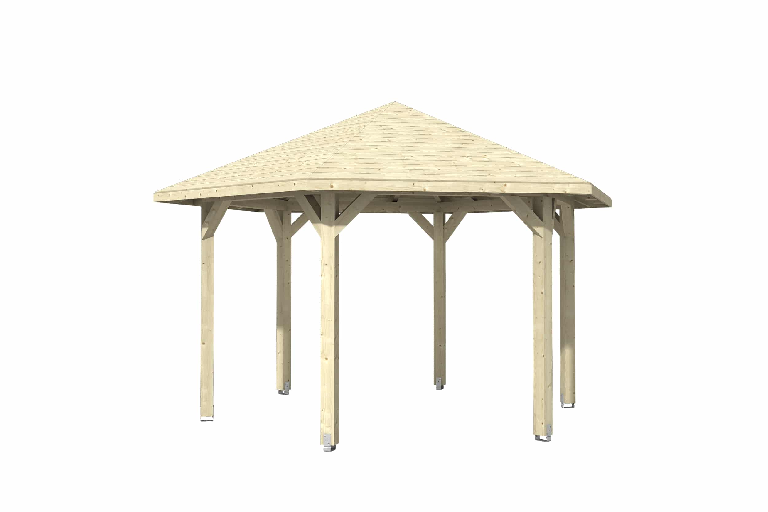 Hatszögletű kerti pavilon Nancy 3méretben - 4. kép