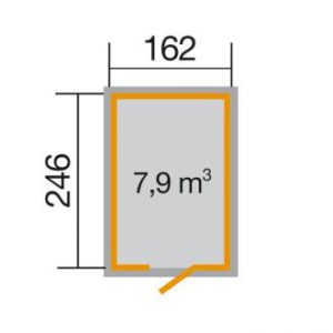 Szerszámtároló alaprajza 348