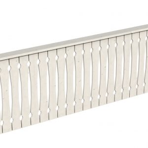 4-Eck_Balkonschalung_Gr.1_white Pavilon korlát I-kivitel fehér