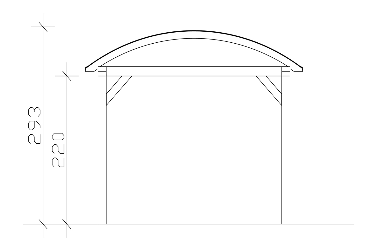Franken carport garázs magassága