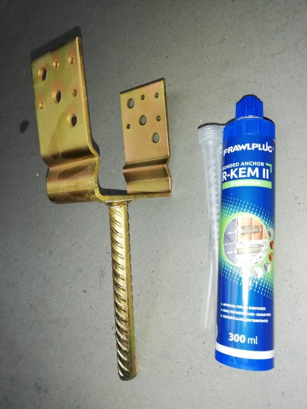 Betonba ragasztható pillértartó Pillértartó kehely ragsztható
