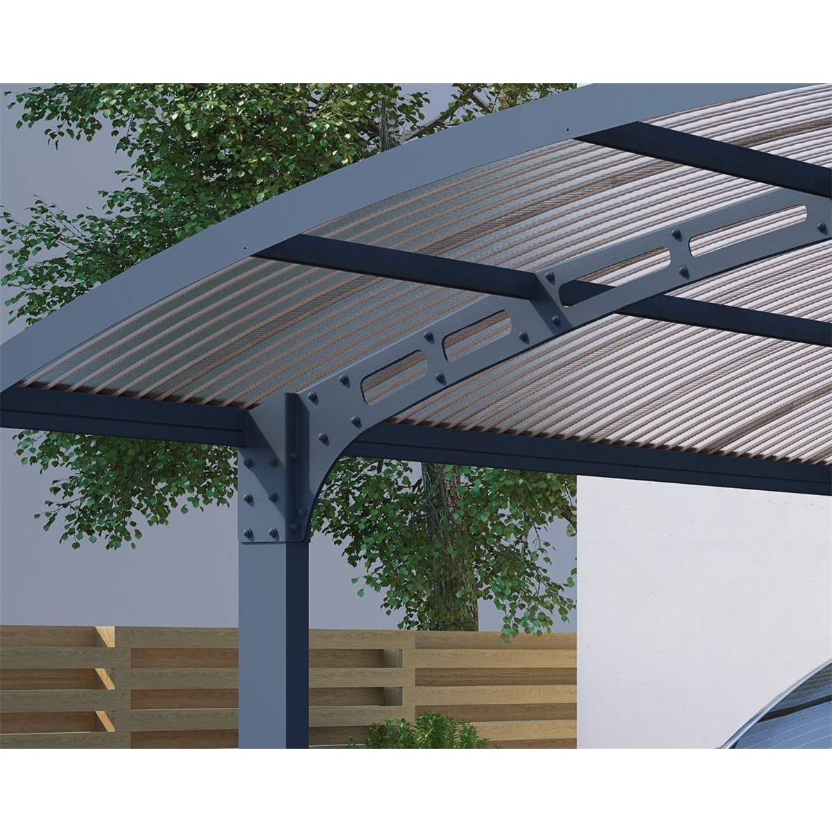 Carport tetőszerkezete Palram garázs