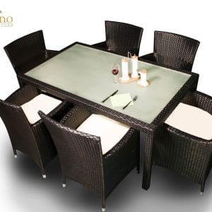 Rattan kerti bútor fotelekkel