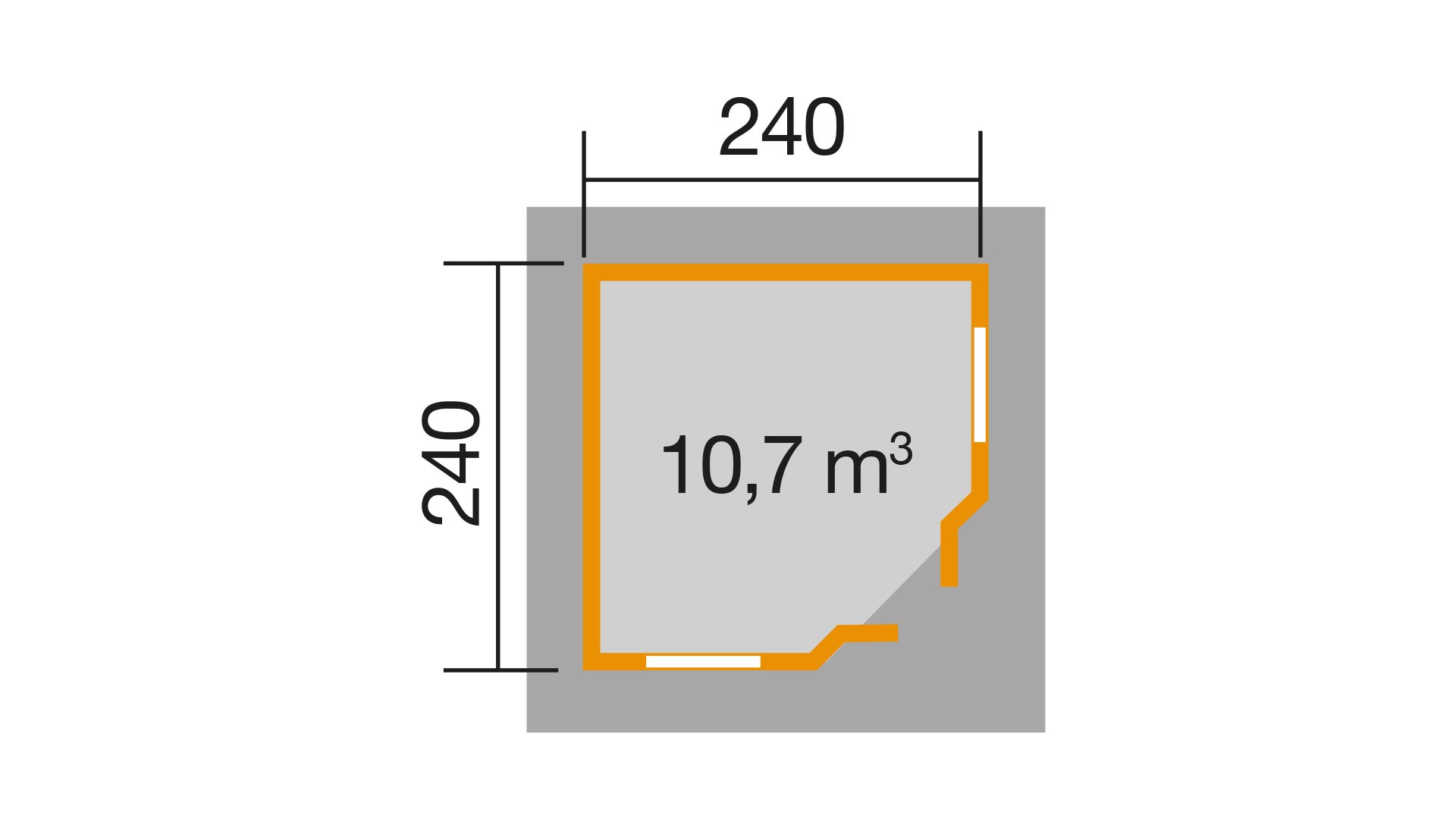 Pavilon faház ötszögletű Weka408 - 3. kép