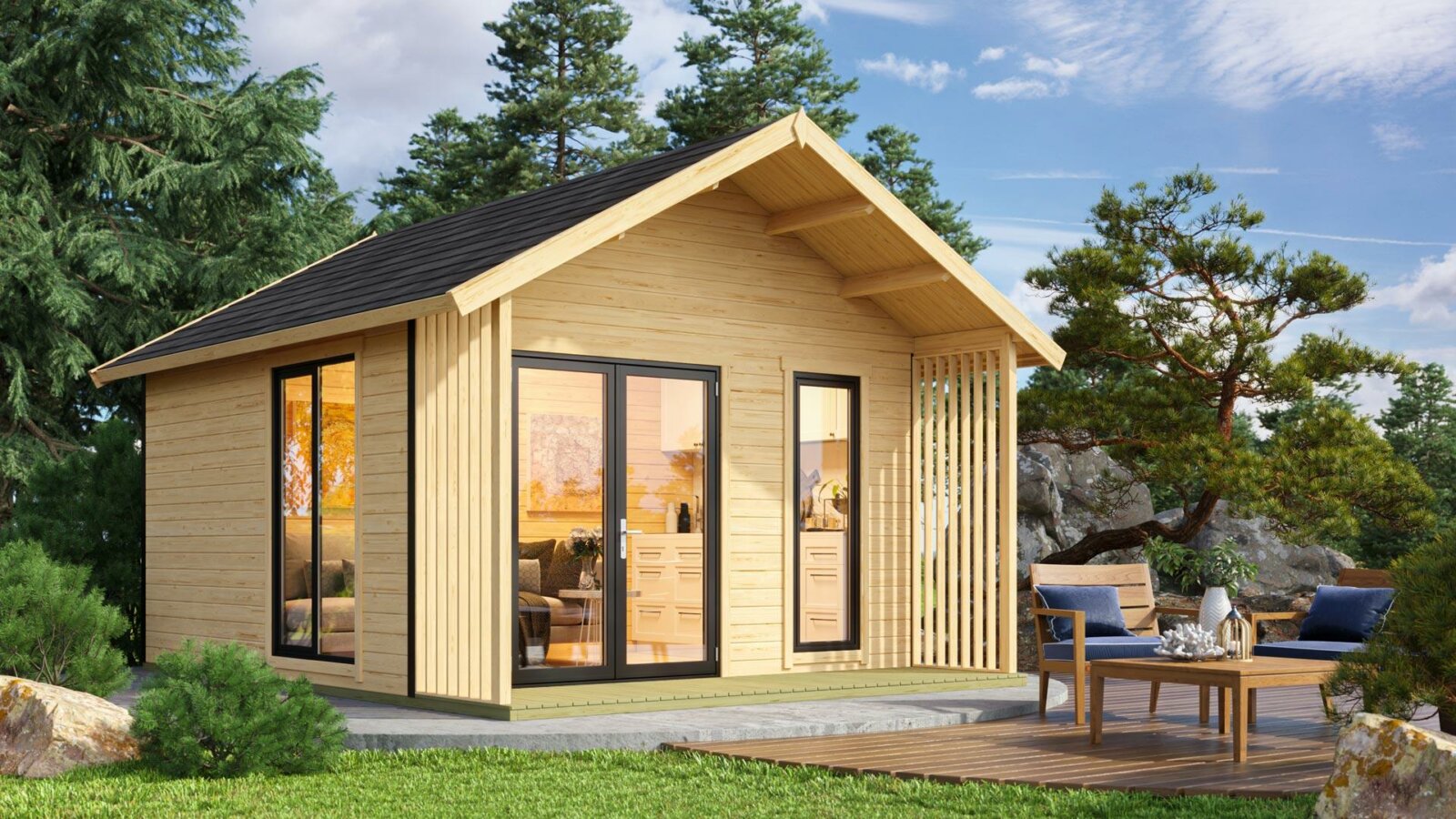 Design faház Weka445 natúr