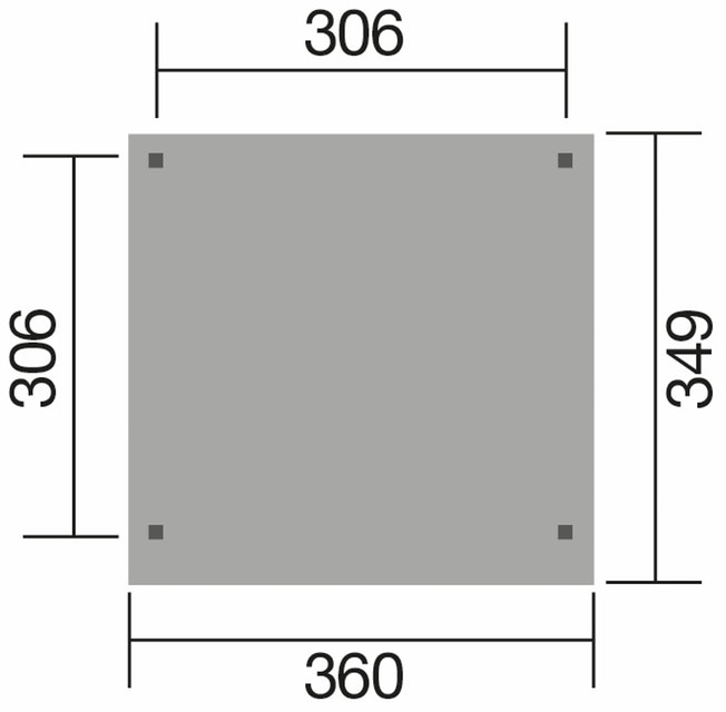 Pavilon méretei Weka 657.3535