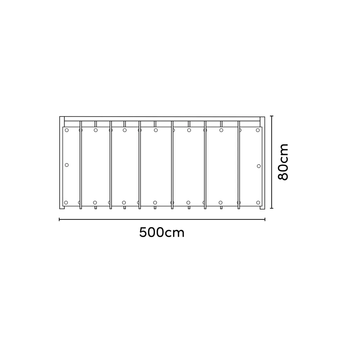 Belátásgátló erkély korlátra Balcony screen - 4. kép