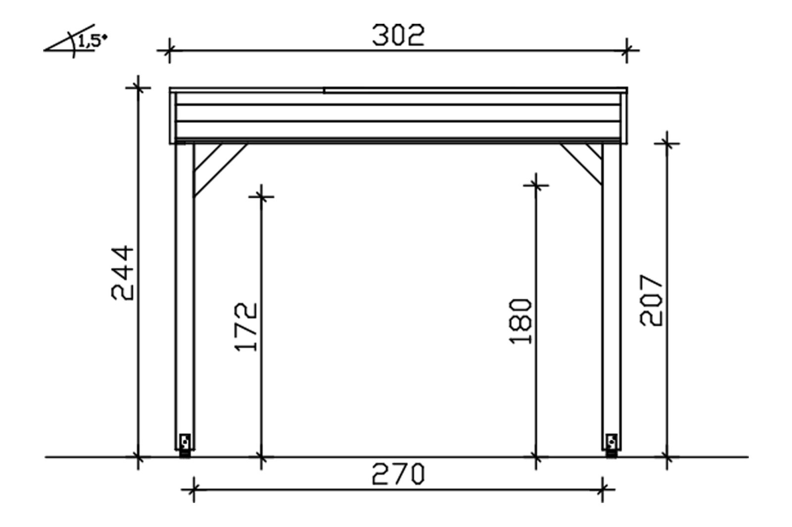 Kerti pavilon Toulouse szaletli 3x3m - 11. kép